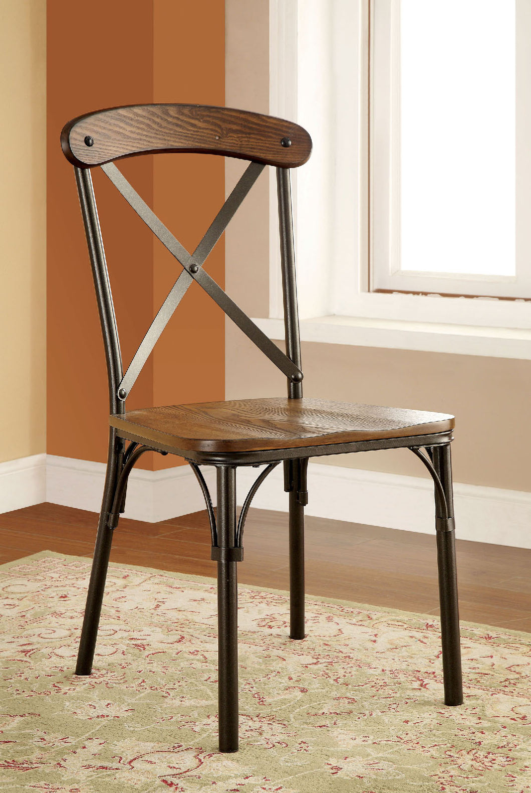 CROSBY Natural Elm/ Bronze Side Chair (2/CTN)