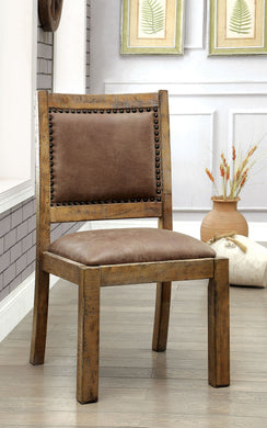 GIANNA Rustic Pine/Brown Side Chair (2/CTN) image