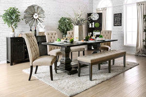 Nerissa Antique Black 7 Pc. Dining Table Set