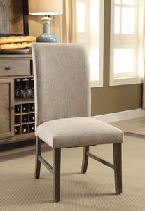 Siobhan II Rustic Dark Oak/Beige Side Chair, Rustic Oak (2/CTN)