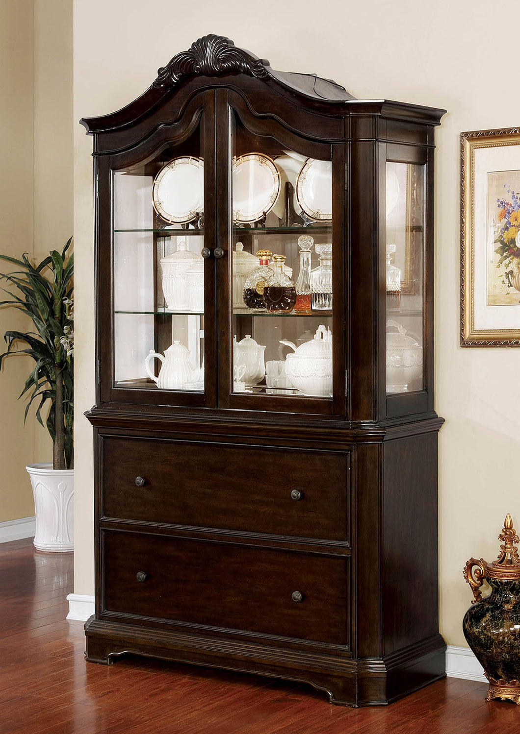 Rosalina Walnut Hutch & Buffet