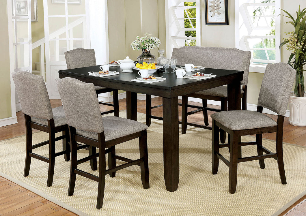 Teagan Dark Walnut 7 Pc. Dining Table Set