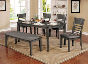 Hillsview Gray 6 Pc. Dining Table Set w/ Bench image