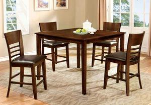 HILLSVIEW II Brown Cherry 5 Pc. Counter Ht. Table Set