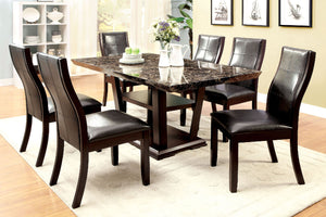 CLAYTON I Dark Cherry/Black Dining Table