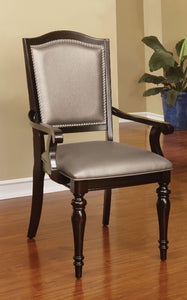 Harrington Dark Walnut/Pewter Arm Chair (2/CTN)