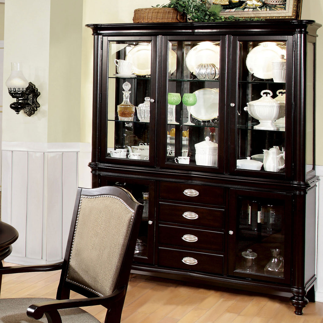 Harrington Dark Walnut Hutch & Buffet