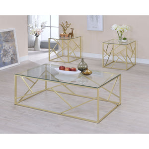 Pamplona Champagne 3 Pc. Table Set, Champagne
