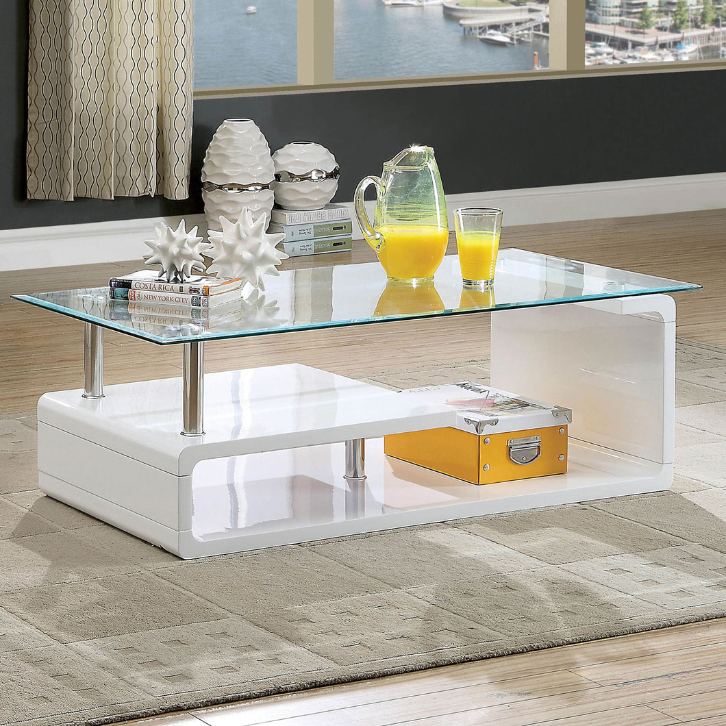 Torkel White/Chrome Coffee Table