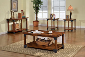 BOZEMAN Antique Oak 3 Pc. Table Set