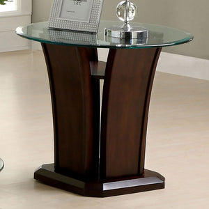 MANHATTAN IV Dark Cherry End Table, Brown Cherry