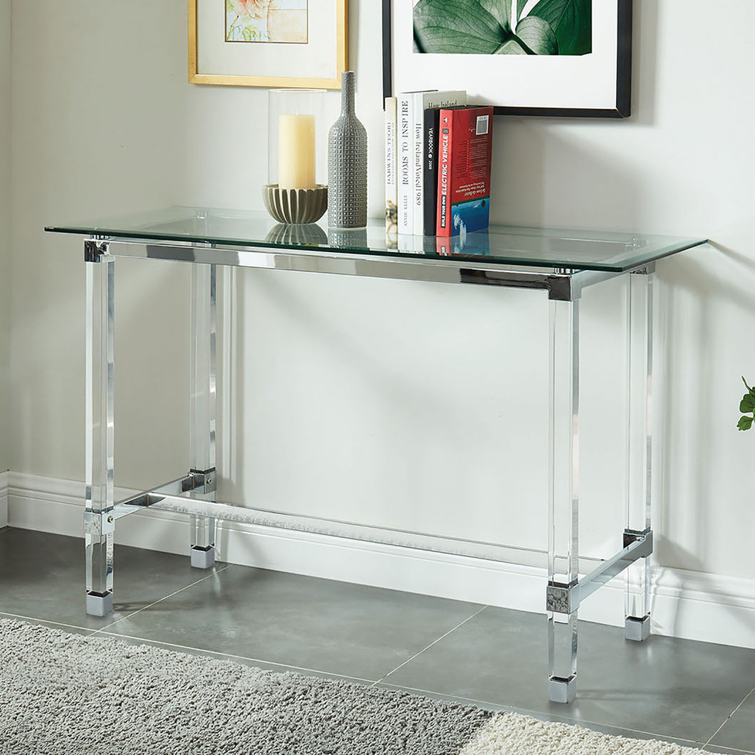 Tuva Chrome Sofa Table