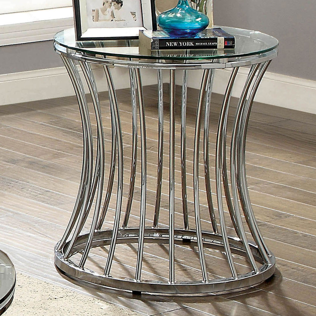 Esme Chrome End Table