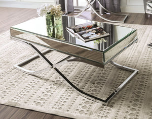 SUNDANCE Chrome Coffee Table, Chrome