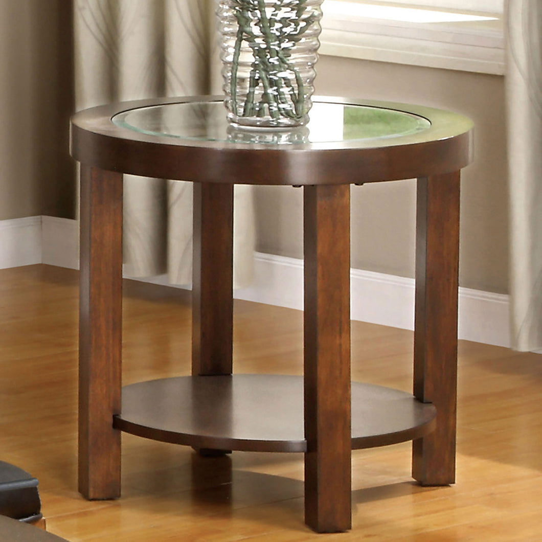 Crystal Cove II Dark Walnut Round End Table