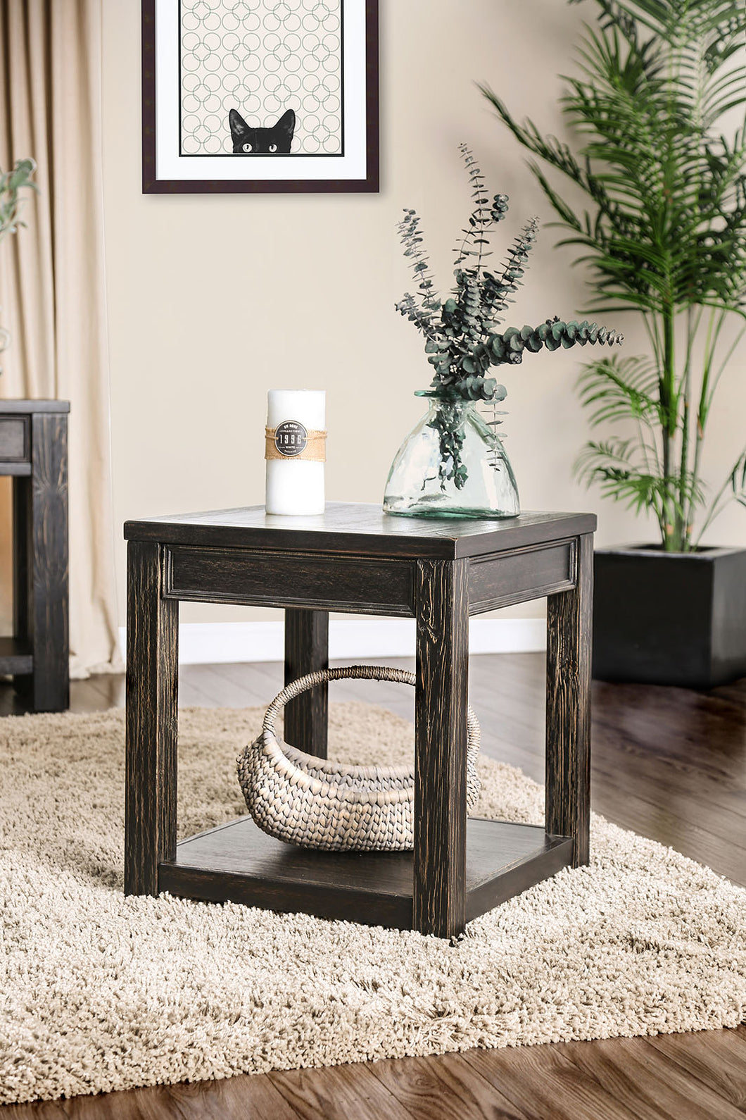 MEADOW Antique Black End Table