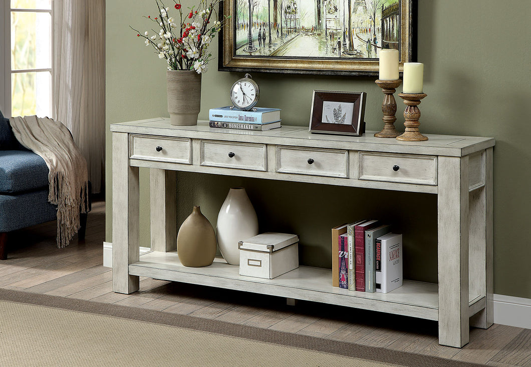 Meadow Antique White Sofa Table