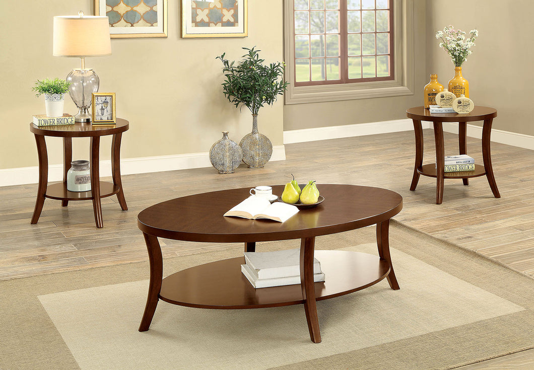 Paola Brown Cherry 3 Pc. Coffee Table Set