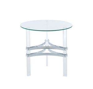 Tirso Chrome Round End Table