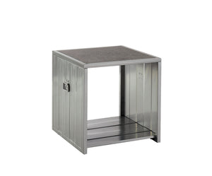 Menan Hand Painted Silver/Black End Table