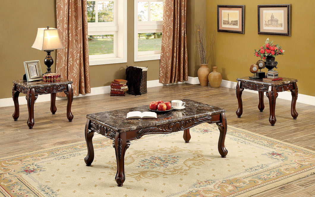 Lechester Dark Oak/Brown 3 Pc. Coffee Table Set