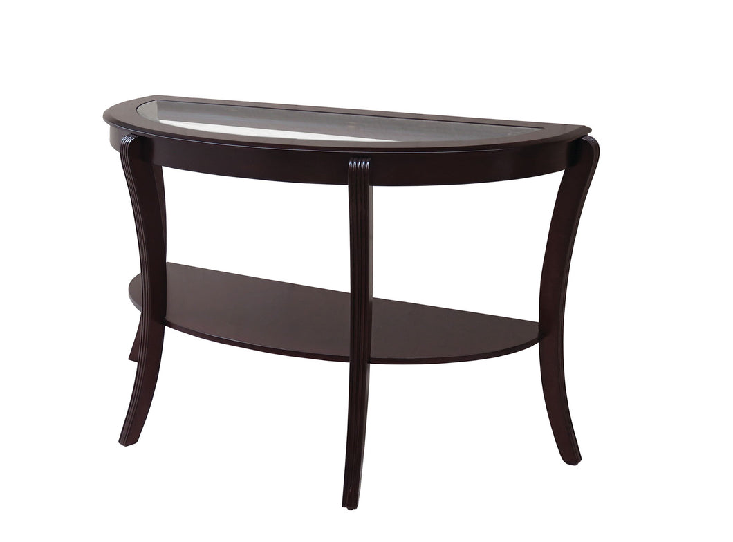 Finley Espresso Semi-Oval Coffee Table