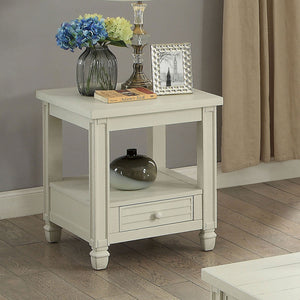 Suzette Antique White End Table, Antique White