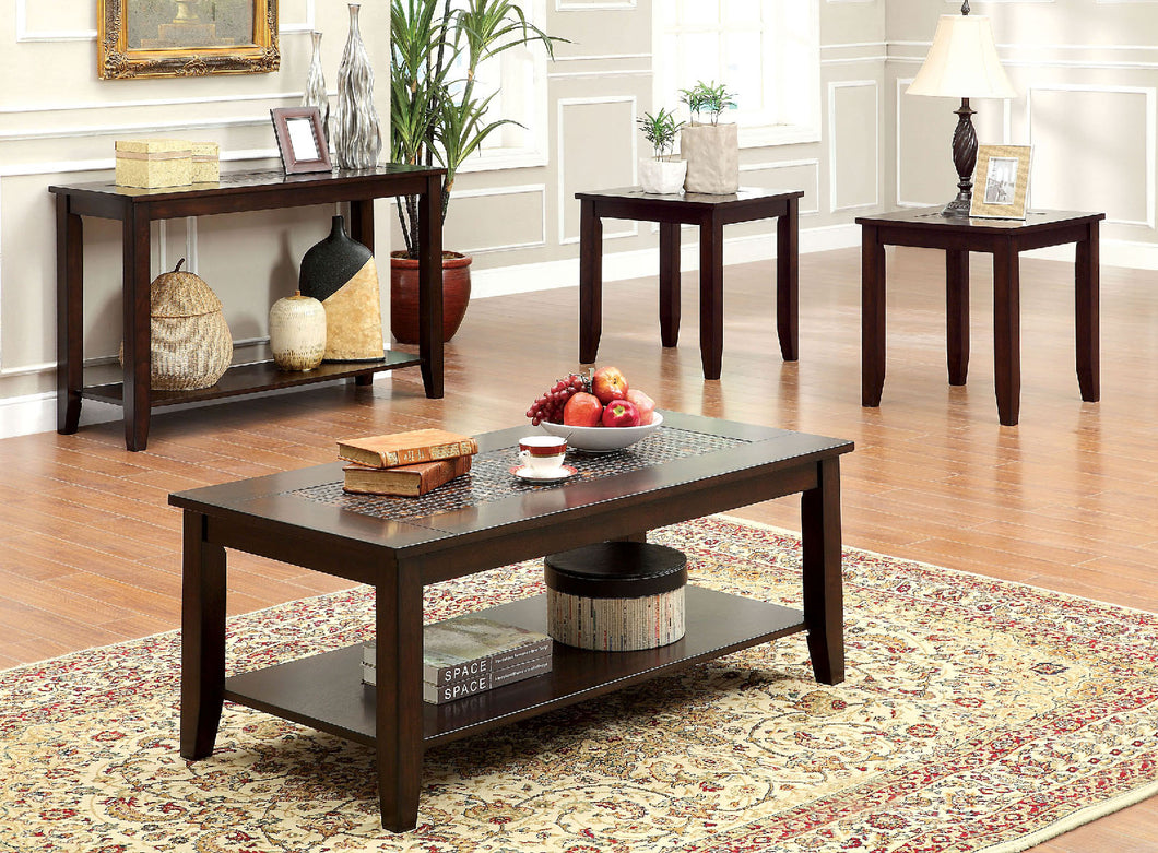 Townsend III Dark Cherry 3 Pc. Coffee Table Set