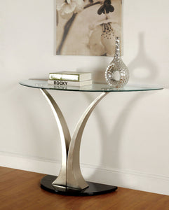 VALO Satin Plated/Black Sofa Table