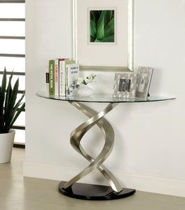 NOVA Satin Plated/Black Sofa Table image