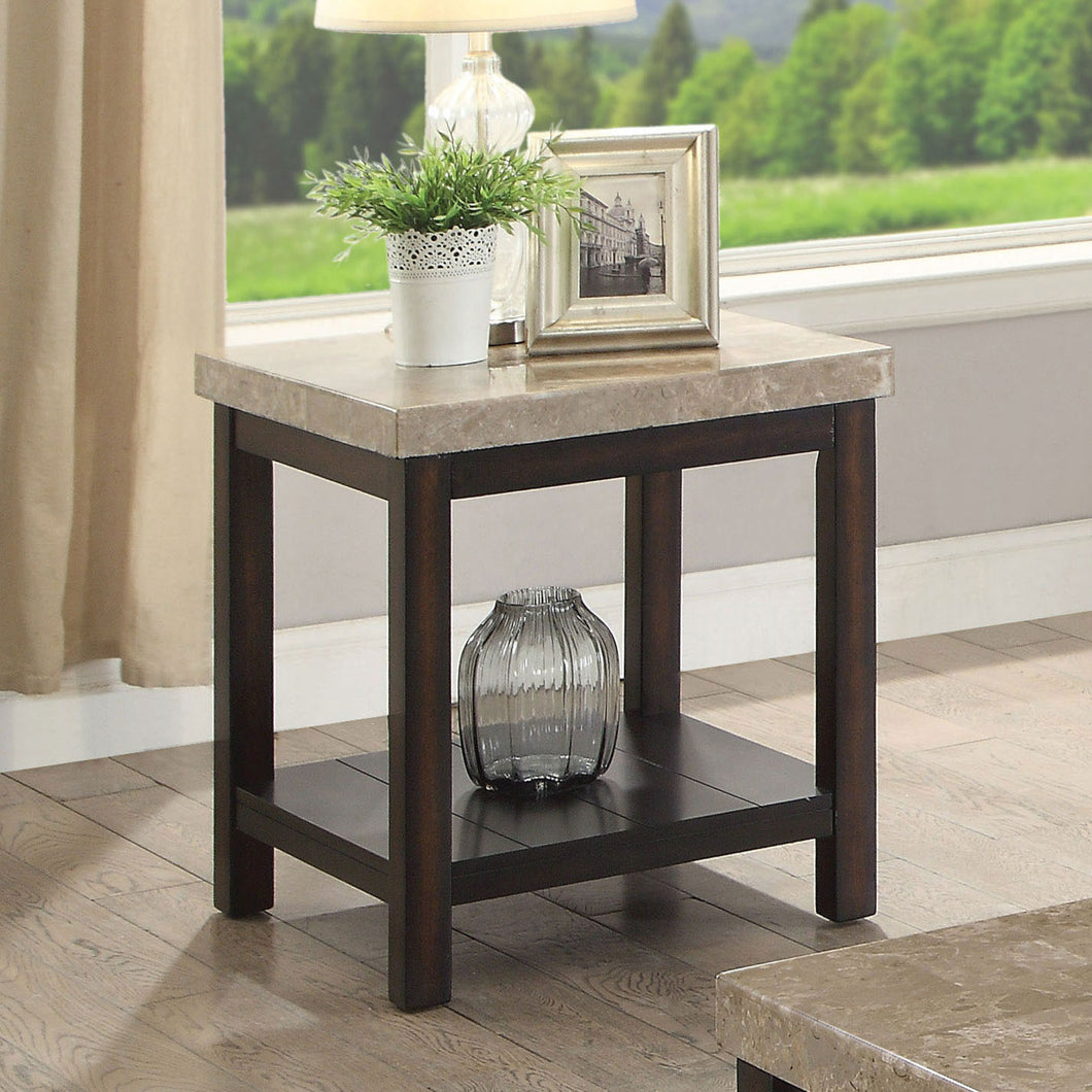 Calgary Dark Walnut/Ivory End Table