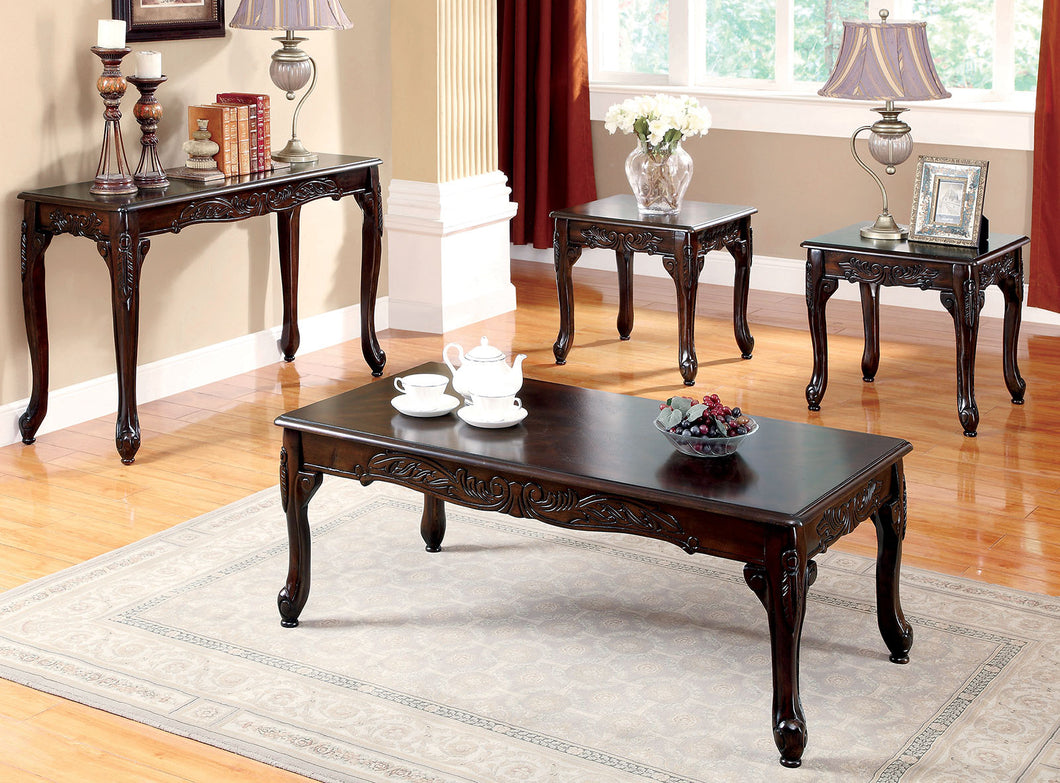 Cheshire Dark Cherry 3 Pc. Coffee Table Set