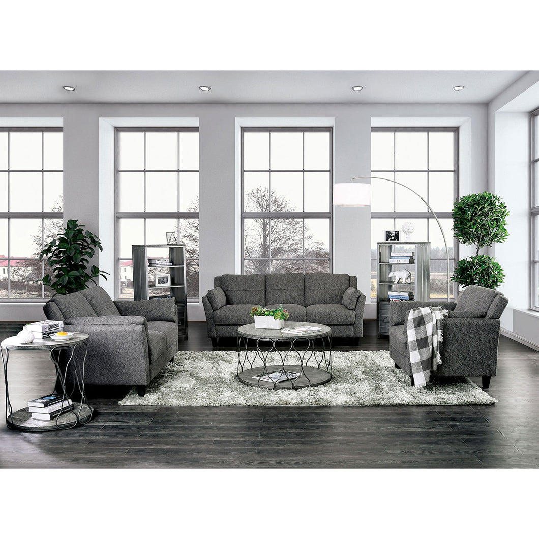 Yazmin Gray Sofa + Love Seat