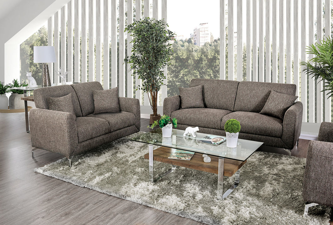 Lauritz Brown Sofa + Love Seat