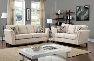 CAMPBELL Ivory Sofa + Love Seat