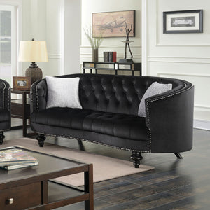 Manuela Black Love Seat, Black