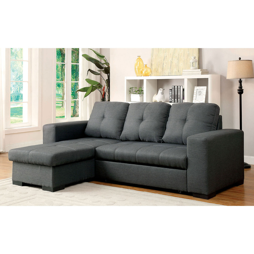 DENTON Gray Sectional, Gray