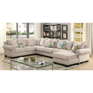 Skyler Beige Sectional + Chair