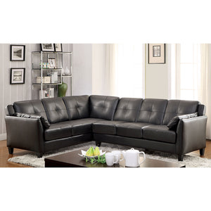 PEEVER Black Sectional, Black (K/D)