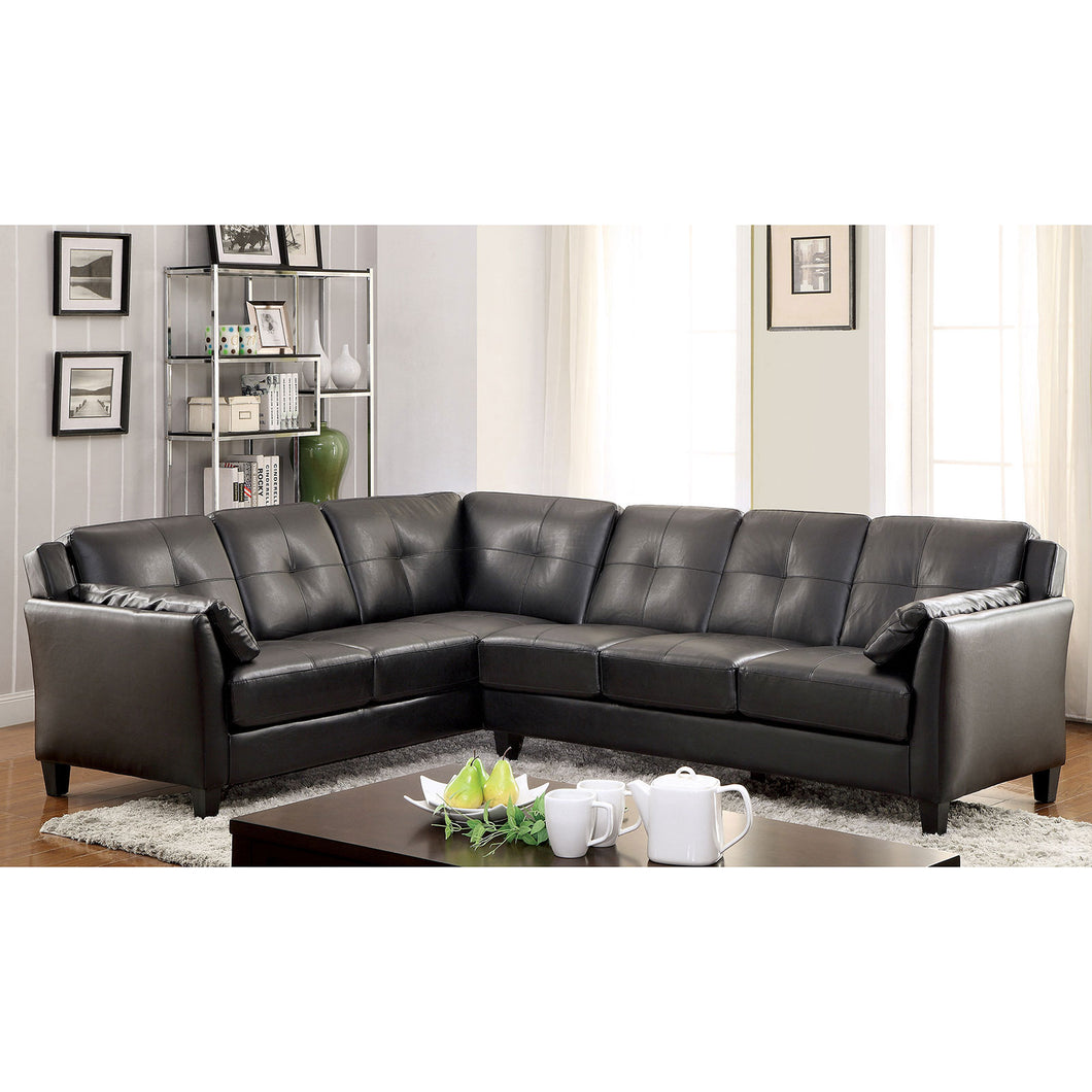 PEEVER Black Sectional, Black (K/D) image