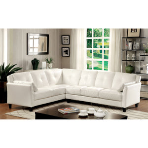 PEEVER White Sectional, White (K/D)