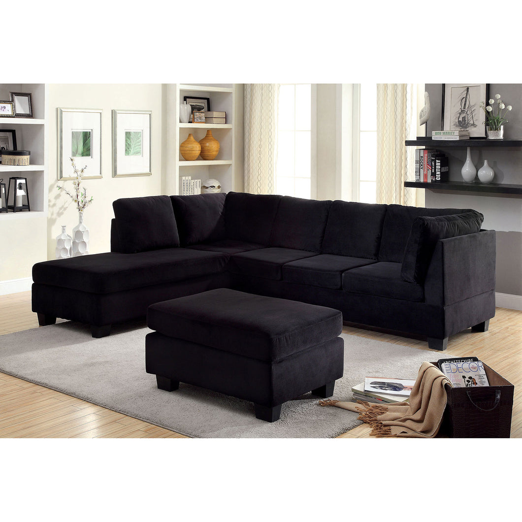 LOMMA Black Sectional, Black