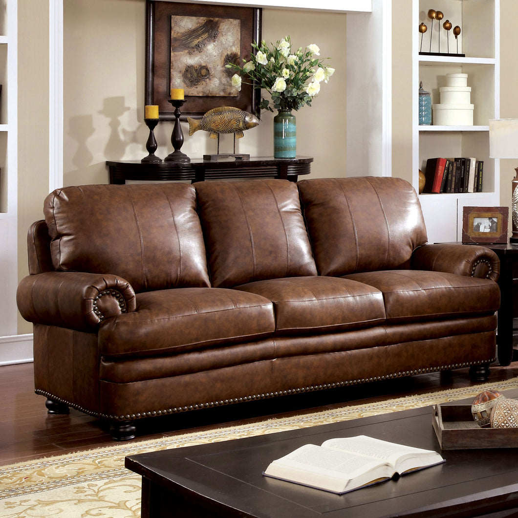 RHEINHARDT Brown Sofa, Brown