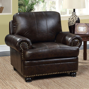 REINHARDT Dark Brown Chair, Dark Brown