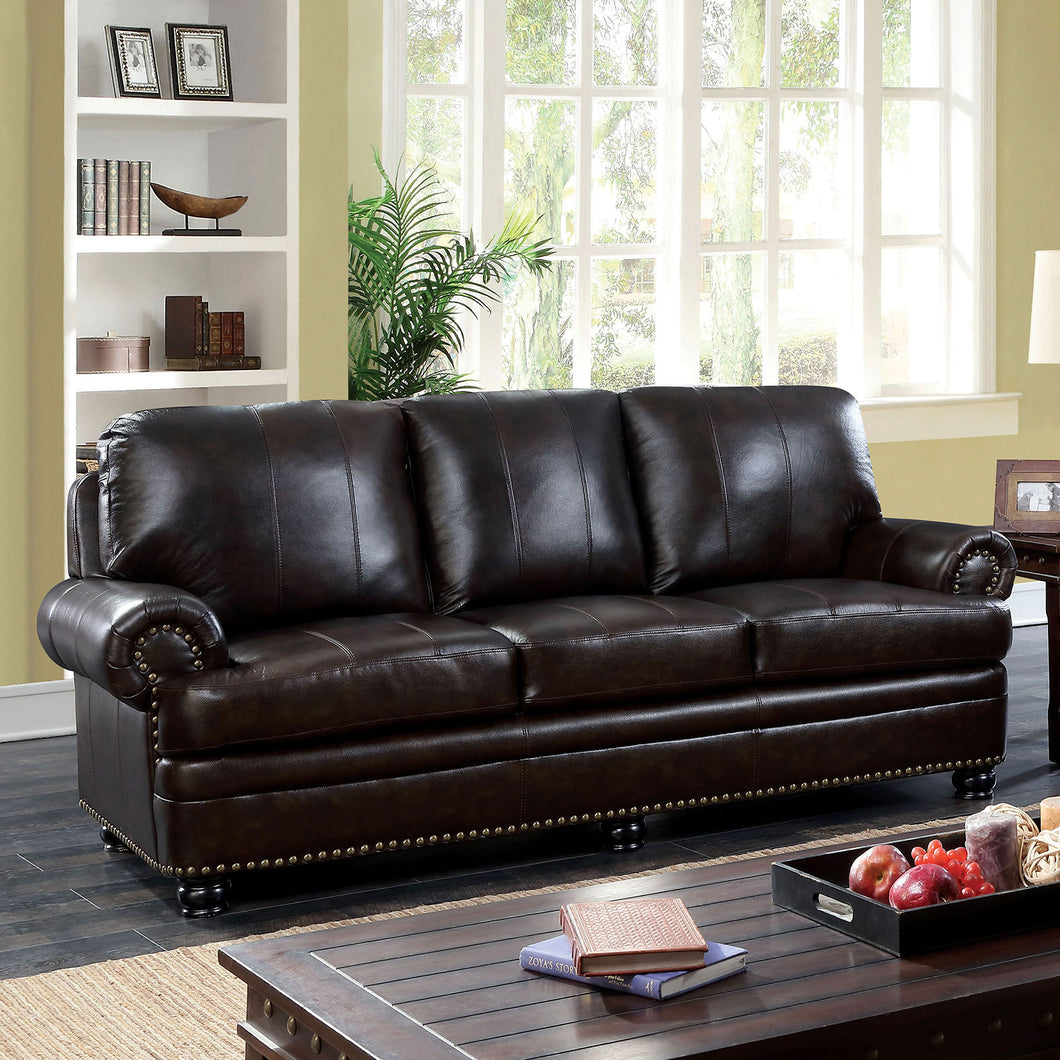 REINHARDT Dark Brown Sofa, Dark Brown