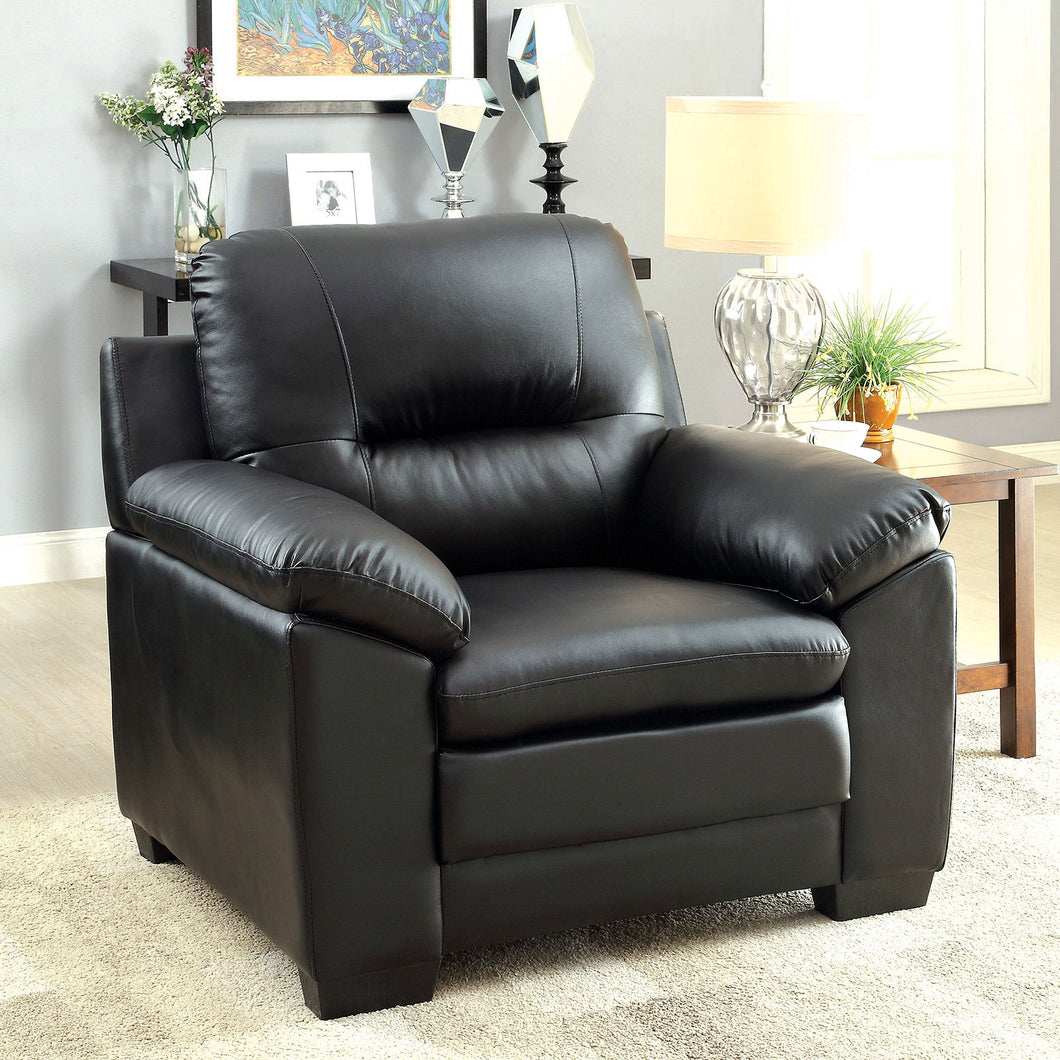 PARMA Black Single Chair, Black