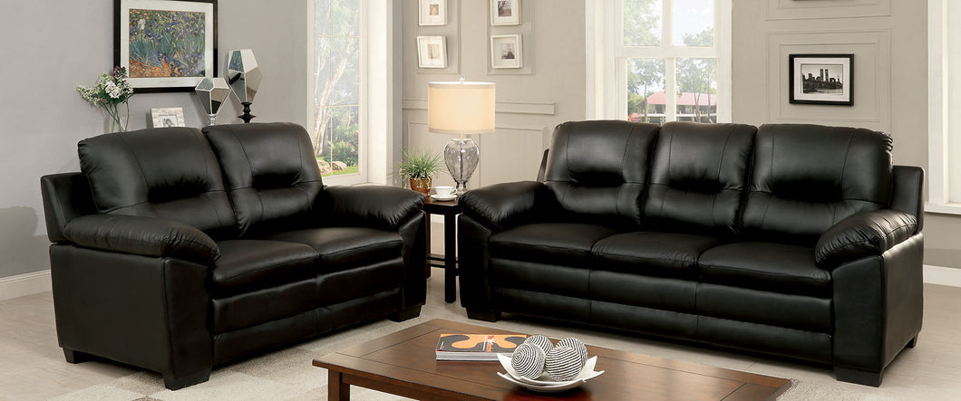 PARMA Black Sofa + Love Seat