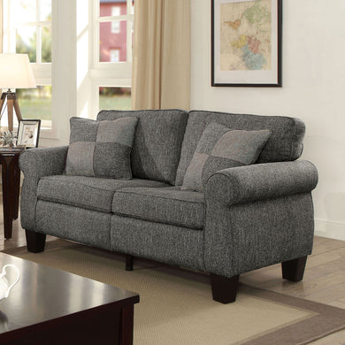 Rhian Dark Gray Love Seat, Dark Gray image