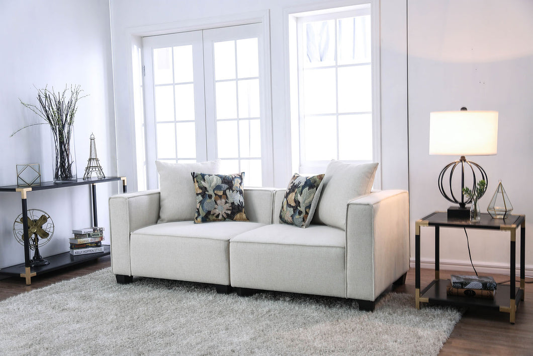 Margot Beige Two Corner piece Love Seat