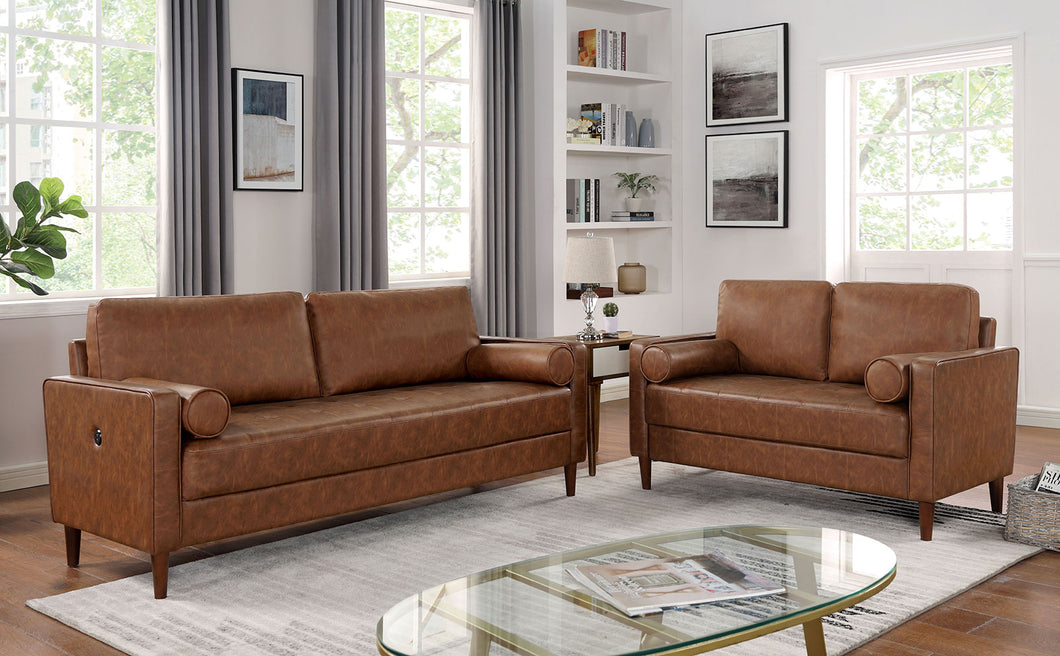 HORGEN Sofa + Loveseat, Cognac image